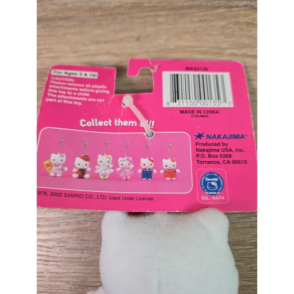 NOS Sanrio Hello Kitty Original in Overalls Nakajima 2002 Cute & Sweet Keychain